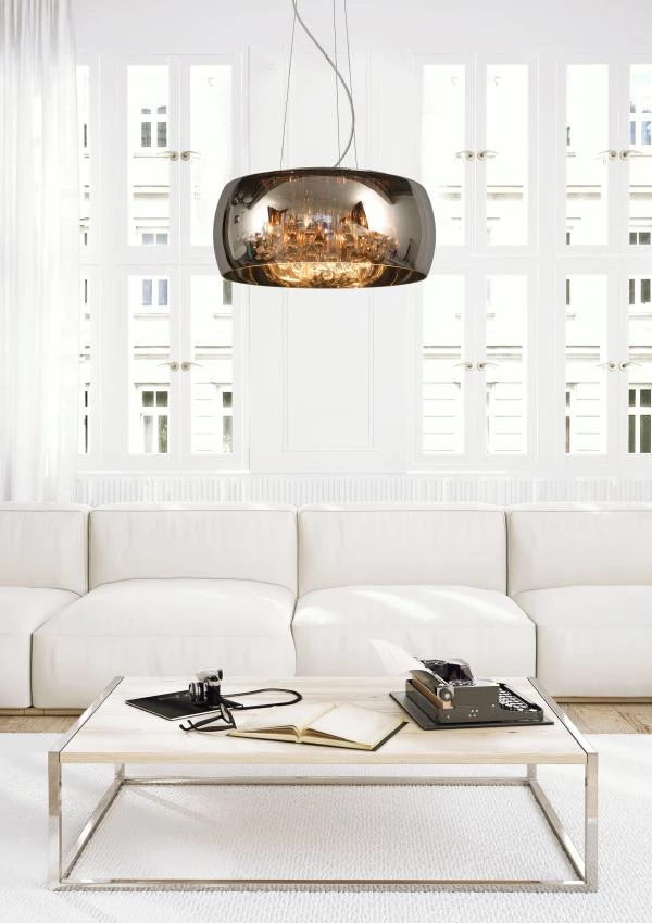 Lucide PEARL - Pendant light - Ø 50 cm - 6xG9 - Chrome - ambiance 3